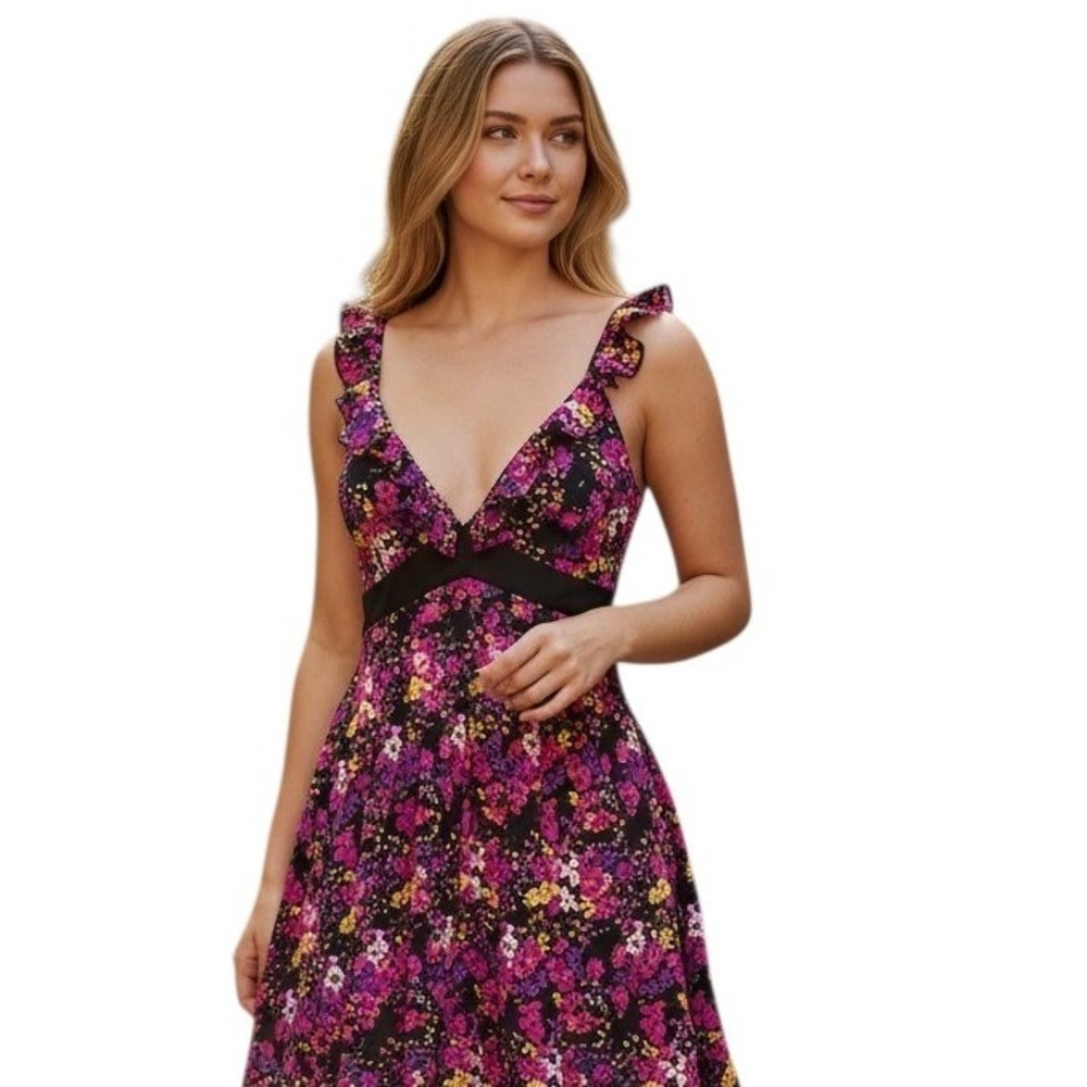 Y2k Bebe Babydoll Fairygrunge Womens size Small Flowy Ruffle Romantic Mini Dress